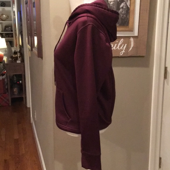 Under Amour Maroon Gold Studded Sweatshirt - Picture 3 of 4